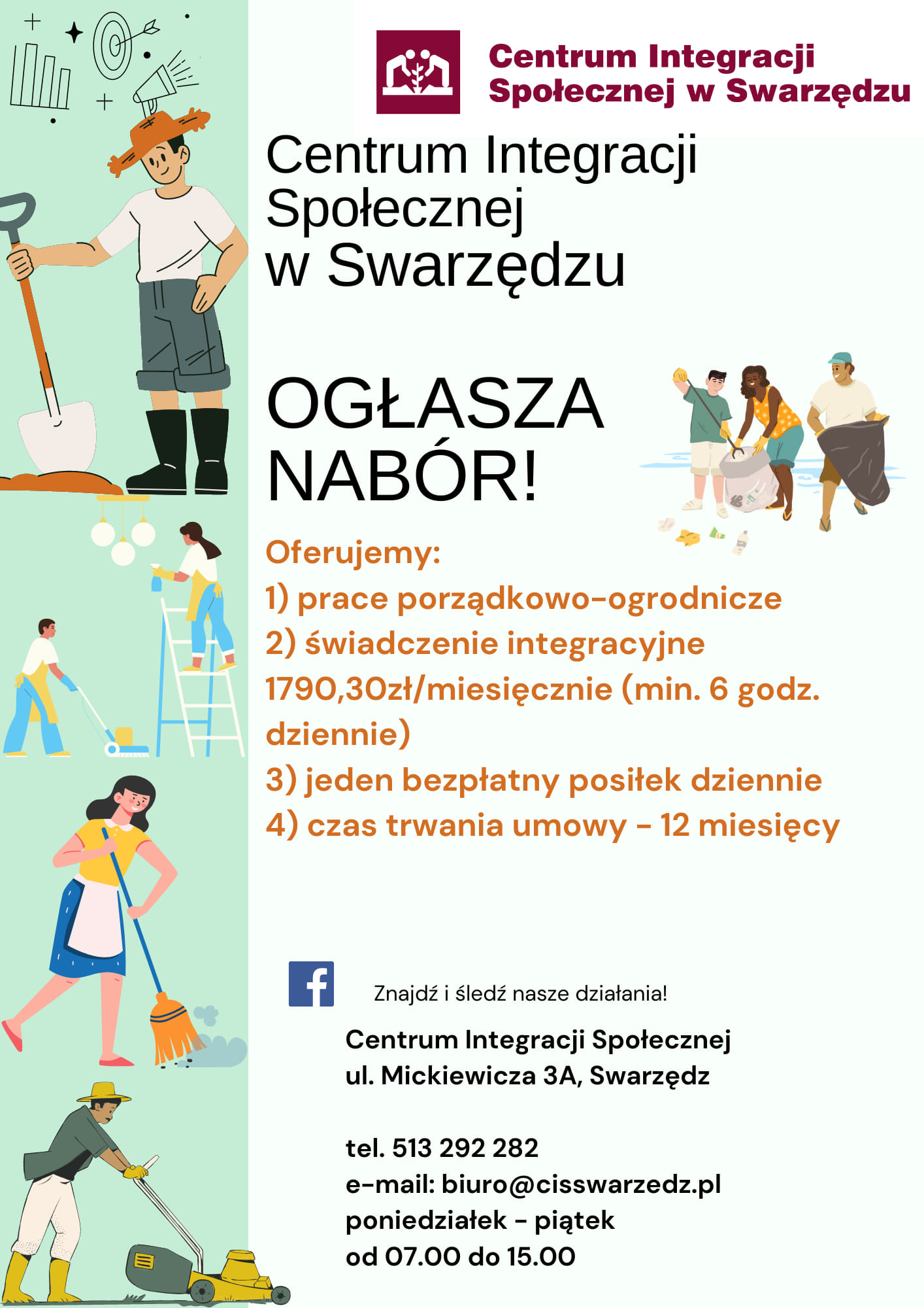 plakat promujÄcy oferte pracy